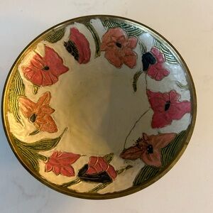 Cloisonné pedestal bowl /Made in India